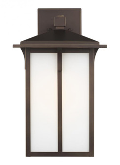 Tomek modern 1-light outdoor exterior large wall lantern sconce in antique bronze finish with etched (38|8752701-71)