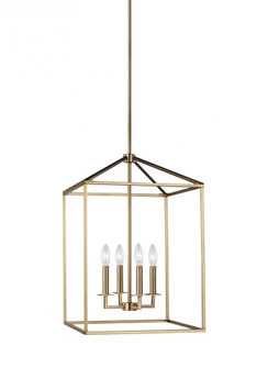 Perryton transitional 4-light indoor dimmable medium ceiling pendant hanging chandelier light in sat (38|5115004-848)