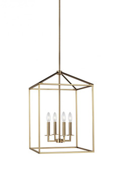 Perryton transitional 4-light indoor dimmable medium ceiling pendant hanging chandelier light in sat (38|5115004-848)