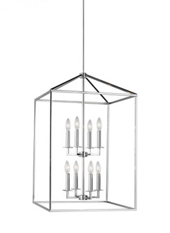 Perryton transitional 8-light indoor dimmable large ceiling pendant hanging chandelier light in chro (38|5115008-05)