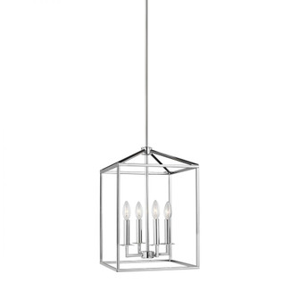 Perryton transitional 4-light indoor dimmable small ceiling pendant hanging chandelier light in chro (38|5215004-05)