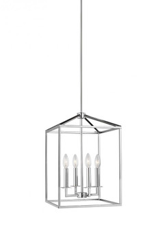 Perryton transitional 4-light indoor dimmable small ceiling pendant hanging chandelier light in chro (38|5215004-05)