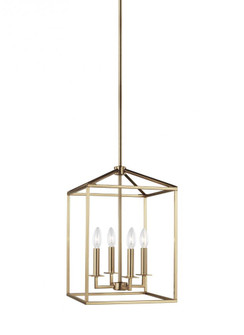 Perryton transitional 4-light LED indoor dimmable small ceiling pendant hanging chandelier light in (38|5215004EN-848)