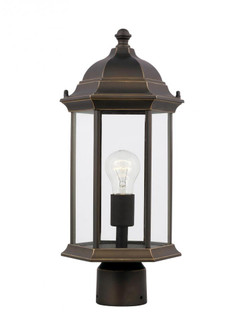 Sevier traditional 1-light outdoor exterior medium post lantern in antique bronze finish with clear (38|8238601-71)