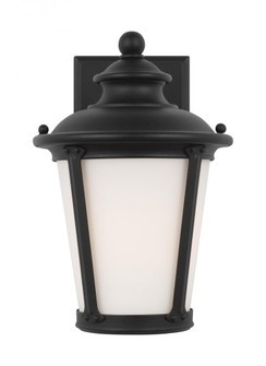 Cape May traditional 1-light outdoor exterior small wall lantern sconce in black finish with etched (38|88240-12)