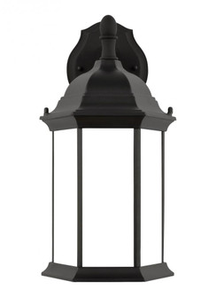 Sevier traditional 1-light LED outdoor exterior medium downlight outdoor wall lantern sconce in blac (38|8938751EN3-12)