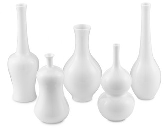 Imperial Small White Vase Set of 5 (92|1200-0212)