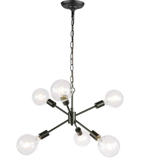 Nolan  6 light Black pendant (758|LD5033D16BK)