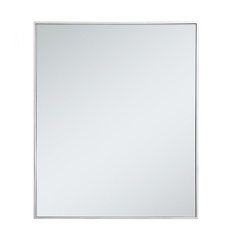 Metal frame rectangle mirror 30 inch in silver (758|MR43036S)