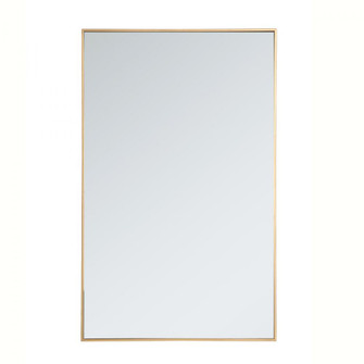 Metal frame rectangle mirror 30 inch in Brass (758|MR43048BR)