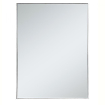 Metal frame rectangle mirror 36 inch in silver (758|MR43648S)