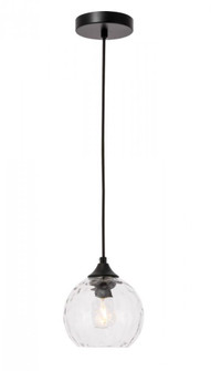 Cashel 1 light Black and Clear glass pendant (758|LD2280)