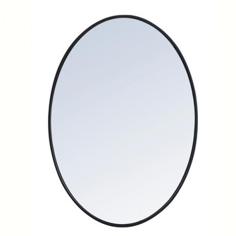 Metal frame oval mirror 34 inch in Black (758|MR4624BK)