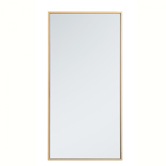Metal frame rectangle mirror 18 inch in Brass (758|MR41836BR)