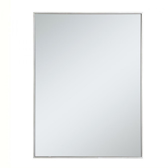 Metal frame rectangle mirror 30 inch in silver (758|MR43040S)