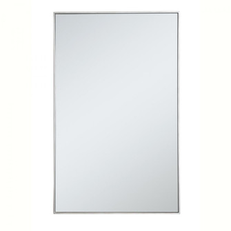 Metal frame rectangle mirror 30 inch in silver (758|MR43048S)
