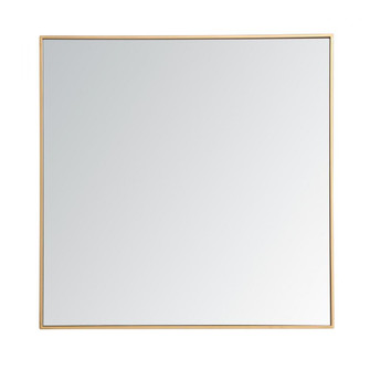 Metal frame square mirror 36 inch in Brass (758|MR43636BR)
