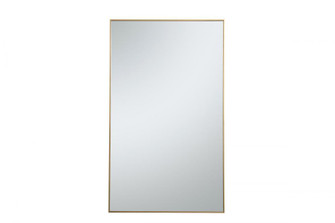Metal frame rectangle mirror 36 inch in Brass (758|MR43660BR)