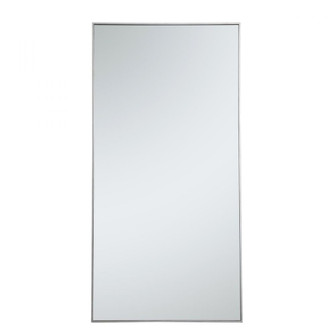Metal frame rectangle mirror 36 inch in silver (758|MR43672S)