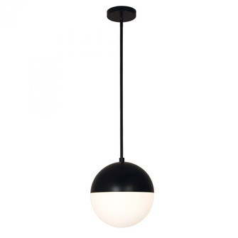 Ion 1-Light 10'' Pendant (254|FSN-4151-OPAL-MBLK)