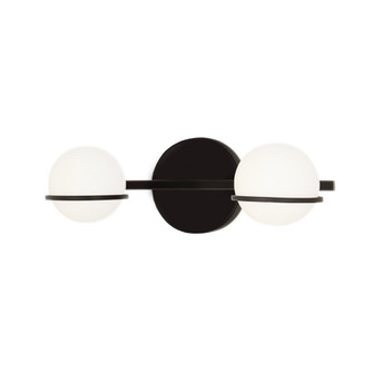 Centric 2-Light Bath Bar (254|FSN-4162-OPAL-MBLK)