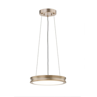 Bevel 12'' LED Pendant (254|FSN-4191-OPAL-BRSS)