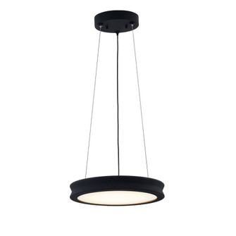 Bevel 12'' LED Pendant (254|FSN-4191-OPAL-MBTX)