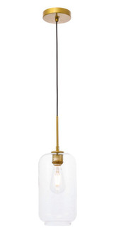 Collier 1 Light Brass and Clear Glass Pendant (758|LD2276BR)