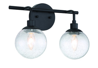 Que 2 Light Vanity in Flat Black (20|53302-FB)