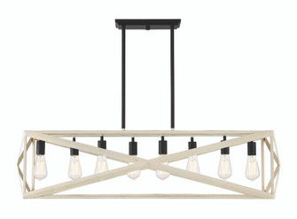 Hansel 8 Light Island in Cottage White/Espresso (20|51878-CWESP)