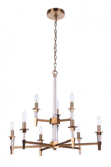 Tarryn 9 Light Chandelier in Satin Brass (20|53229-SB)