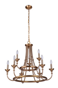 Marlowe 9 Light Chandelier in Satin Brass (20|53729-SB)