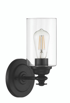 Dardyn 1 Light Wall Sconce in Flat Black (Clear Glass) (20|49801-FB-C)