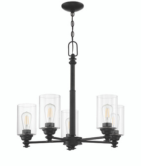 Dardyn 5 Light Chandelier in Flat Black (Clear Glass) (20|49825-FB-C)