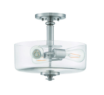 Dardyn 3 Light Convertible Semi Flush in Brushed Polished Nickel (Clear Glass) (20|49853-BNK-C)