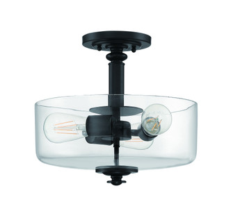 Dardryn 3 Light Convertible Semi Flush in Flat Black (Clear Glass) (20|49853-FB-C)