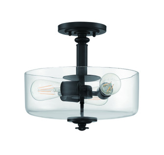 Dardryn 3 Light Convertible Semi Flush in Flat Black (Clear Glass) (20|49853-FB-C)