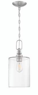 Dardyn 1 Light Mini Pendant in Brushed Polished Nickel (Clear Glass) (20|49891-BNK-C)