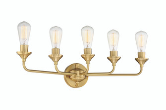 Bridgestone 5 Light Vanity in Satin Brass (20|53005-SB)