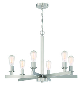 Chicago 6 Light Chandelier in Brushed Polished Nickel (20|53126-BNK)