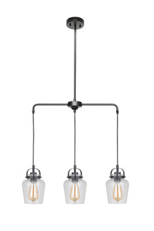 Trystan 3 Light Pendant in Flat Black (20|53593-FB)