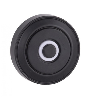 Surface Mount LED Lighted Push Button, Round LED Halo Light in Flat Black (20|PB5003-FB)