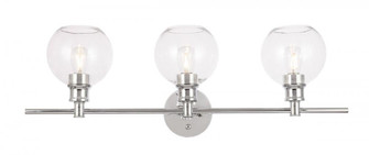 Collier 3 light Chrome and Clear glass Wall sconce (758|LD2318C)