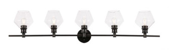 Gene 5 light Black and Clear glass Wall sconce (758|LD2324BK)