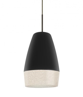 Abu 12 Cord Pendant, Black/Glitter, Bronze Finish, 1x60W Medium base (127|1JC-ABU12BK-BR)