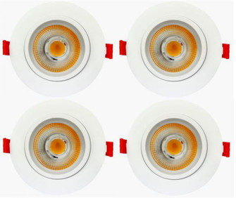 4''  EYE Gimbal Light 3000K  11W white finish IC DIMMABLE  950lm CRI80 (758|RG41130K-4PK)