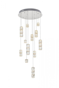 Polaris LED light Chrome Pendant Clear Crystal (758|3500D24C)
