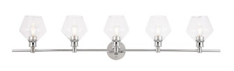 Gene 5 light Chrome and Clear  glass Wall sconce (758|LD2324C)