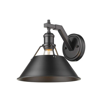 Yep by Golden Lighting Orwell 1-light Wall Sconce in Matte Black (36|3306-1W BLK-BLK)