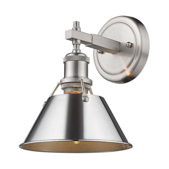 Yep by Golden Lighting Orwell 1-light Vanity in Pewter and Chrome shade (36|3306-BA1 PW-CH)